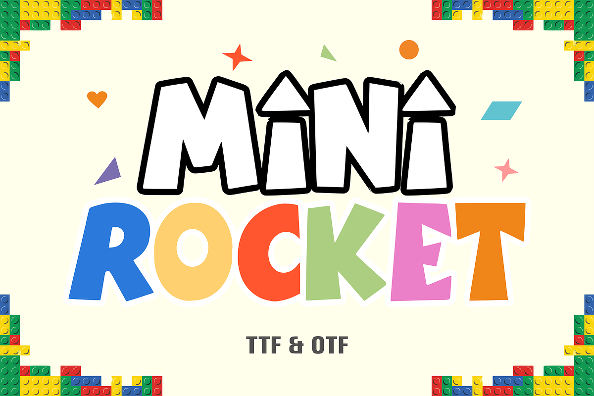 Mini Rocket - Kids Font Types, a Font by KiddoGlyphs Studio (Photo 1 of 3)