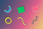 Collection of MEMPHIS elements, a Decorative Illustration by KENO Mascots (Thumbnail 5 of 6)
