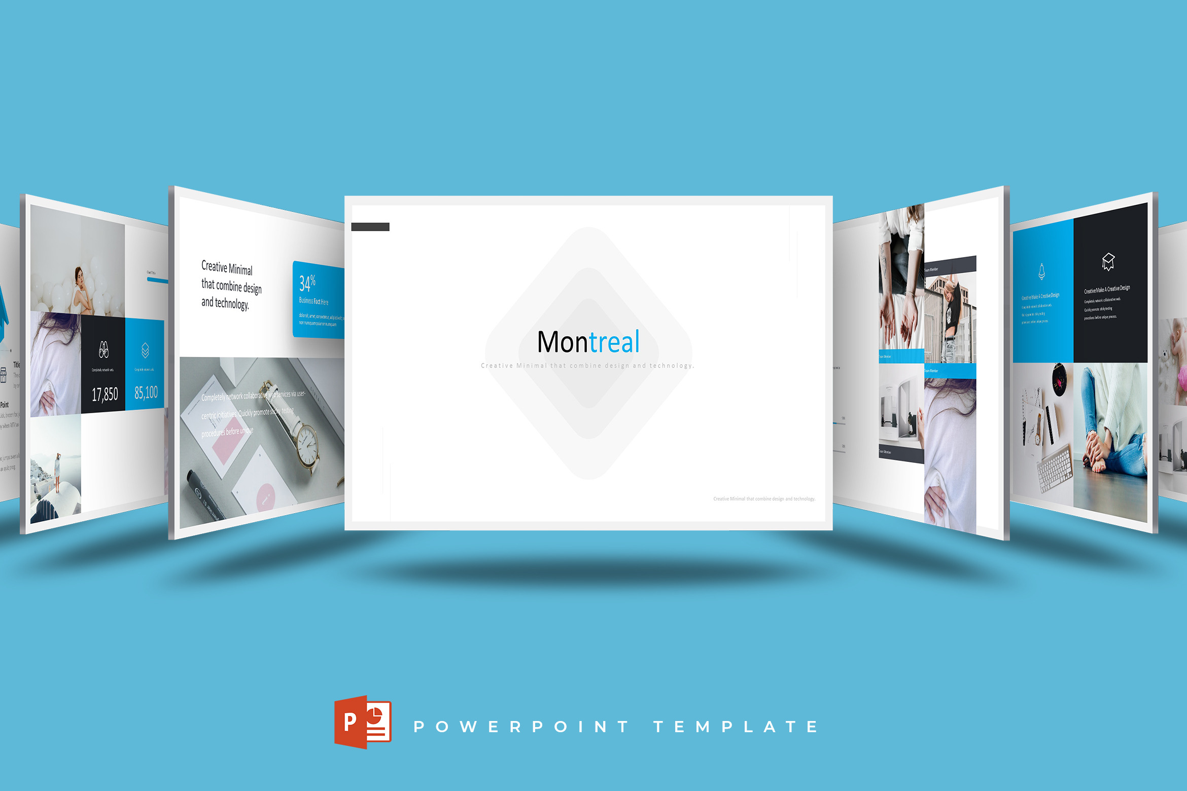 Montreal - Powerpoint Template, a Presentation Template by AQR Studio