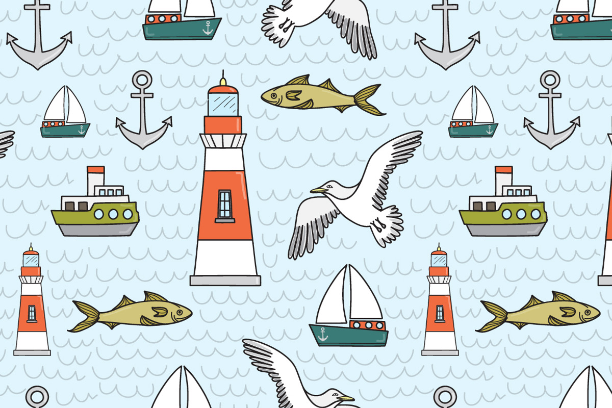 Vector sea set, a Graphic by lycka (Photo 2 of 4)