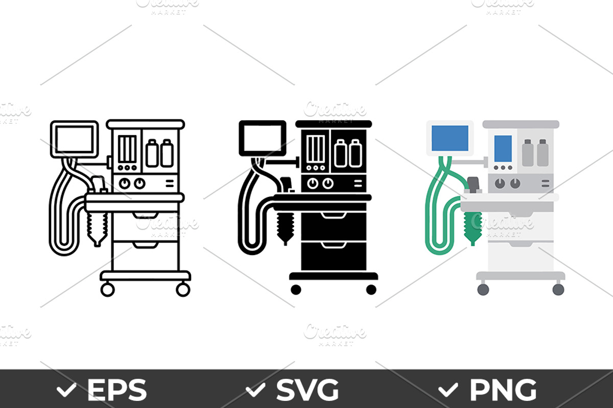 Anesthesia Machine Medical Vector, an Object Graphic by Artonix (Photo 1 of 3)