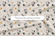 Little Astronaut Pattern & Clipart, an Animal Illustration by GoldmoonUA (Thumbnail 5 of 5)