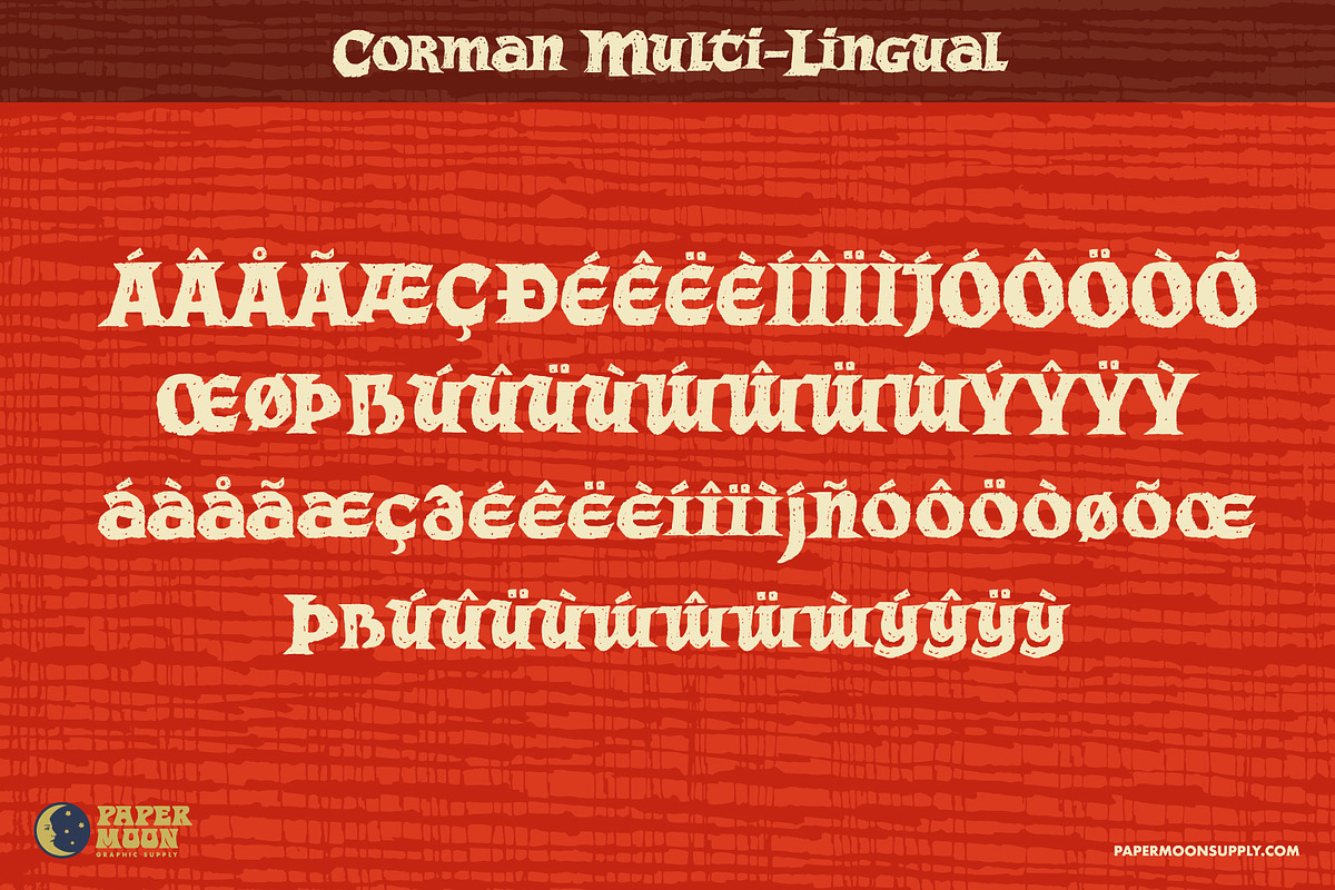 Corman Hand Drawn Celtic Font, a Font by Paper Moon Graphic Supply (Photo 2 of 8)