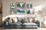 Blue Forest Landscape Art, a Decorative Illustration by Housui Patterns (Thumbnail 11 of 12)