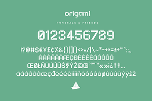 ORIGAMI Font Elements