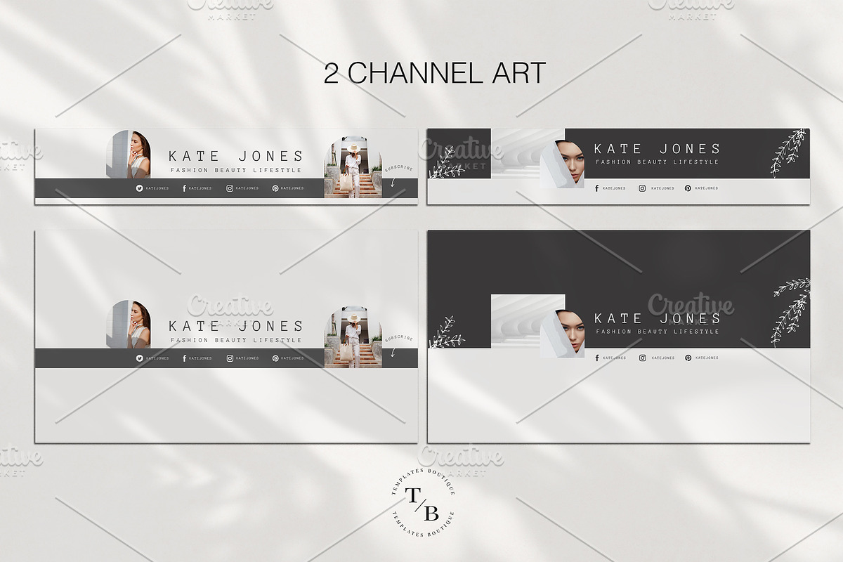 YouTube Channel Branding Kit | Canva, a Social Media Template by Templates Boutique (Photo 3 of 7)