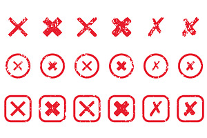Cross Shape Silhouette Icon Set, an Object Illustration by Vector Creator