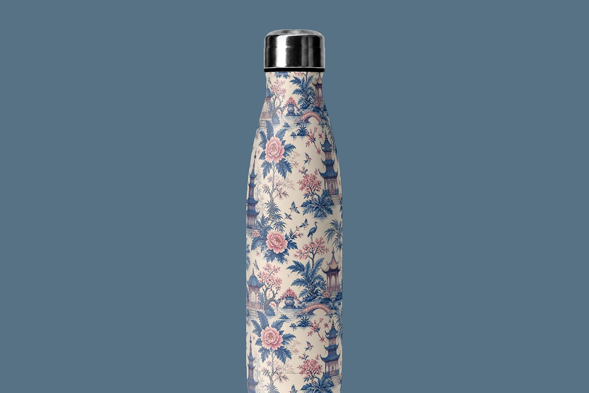Chinoiserie Pagoda Seamless Pattern, a Pattern Graphic by elif (Photo 10 of 10)