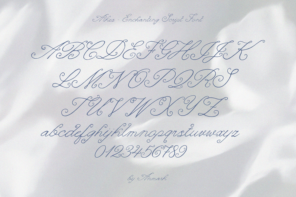 Alkes Romantic Whimsical Script Font, a Script Font by AnMark (Photo 7 of 12)