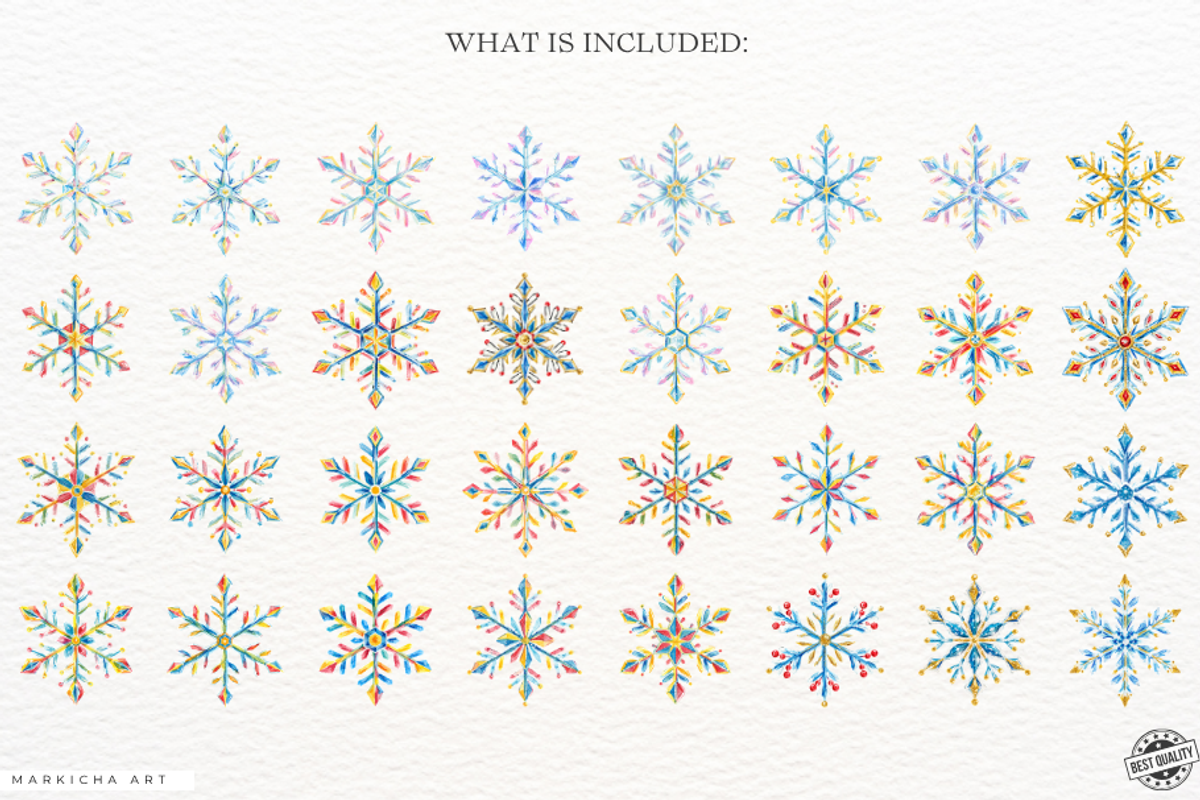 Winter Snowflakes PNG, a Seasonal Illustration by Markicha Art (Photo 4 of 6)