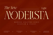 Modelista Light | Ligature Serif, a Serif Font by Krismagraph (Thumbnail 1 of 10)