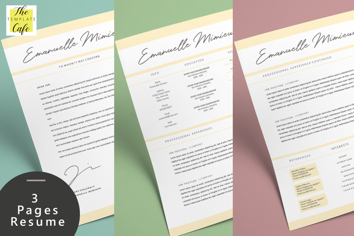 Elegant MS Word Resume Template, a Resume Template by Rustype (Photo 2 of 6)