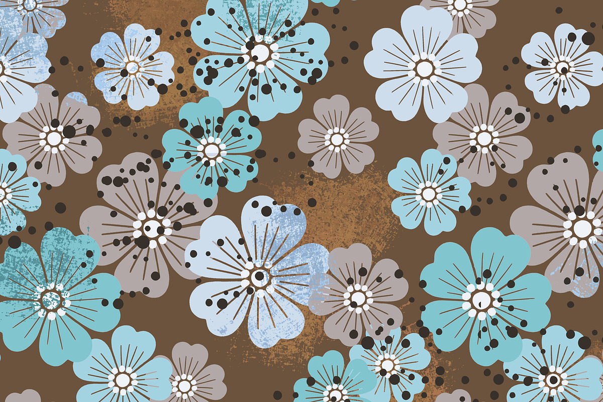 Fall Floral Seamless Repeat, a Pattern Graphic by Sharon Schwalbe (Photo 5 of 5)