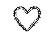 Stitched Heart Silhouette Vector Bun, an Illustration by Designs_River (Thumbnail 10 of 41)