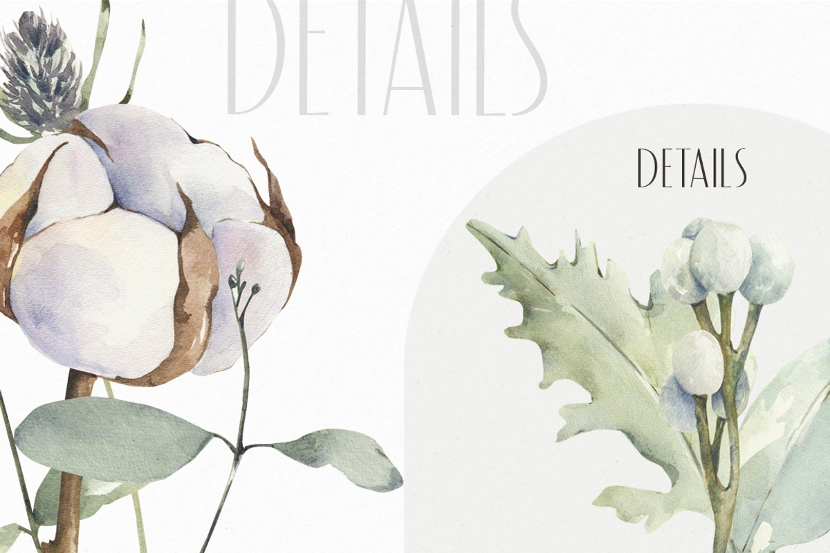 Trendy botany Watercolor collection, an Object Illustration by ArtMaslyana (Photo 7 of 10)