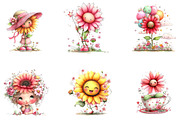 Whimsical Sunflower Summer Clipart, a Seasonal Illustration by CreationArt (Thumbnail 3 of 5)