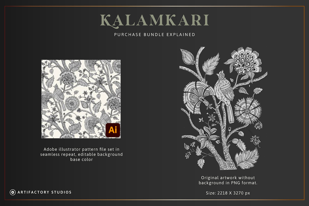 Kalamkari Indian Pattern, a Pattern Graphic by Artifactory Studios (Photo 4 of 5)