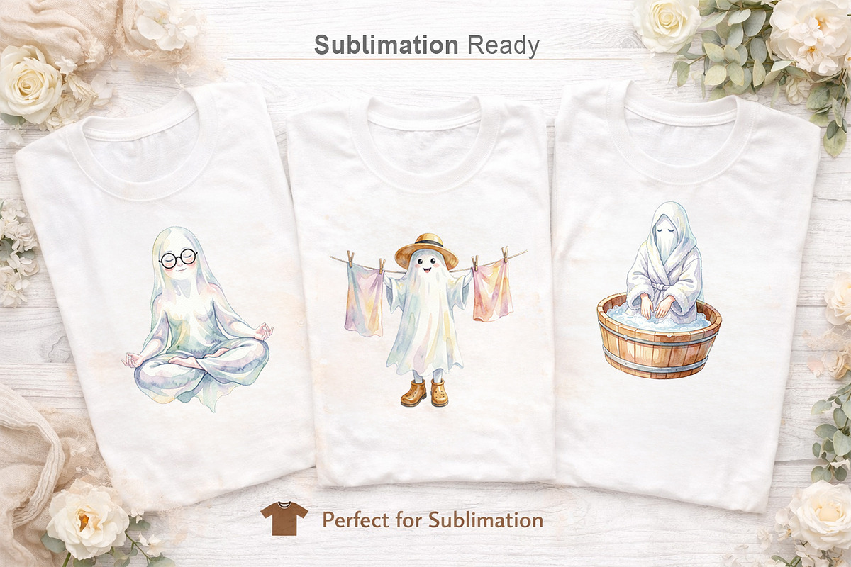 Ghost Mom Sublimation Clipart, an Illustration by Artnoy (Photo 6 of 8)
