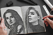 Pencil Sketch Portrait PS Action, an Action Add-On by MRI STUDIO (Thumbnail 4 of 12)