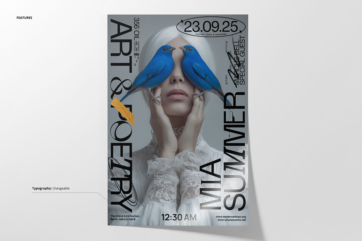 Silent Blue Veil Poster Template, a Poster Template by creatsy5 (Photo 2 of 4)