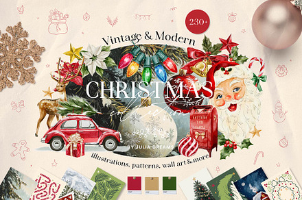Christmas Watercolor Collection, a Graphic by Julia Dreams