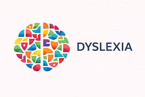 Dyslexia awareness concept with colo, a Photo by Dvoevnore photos