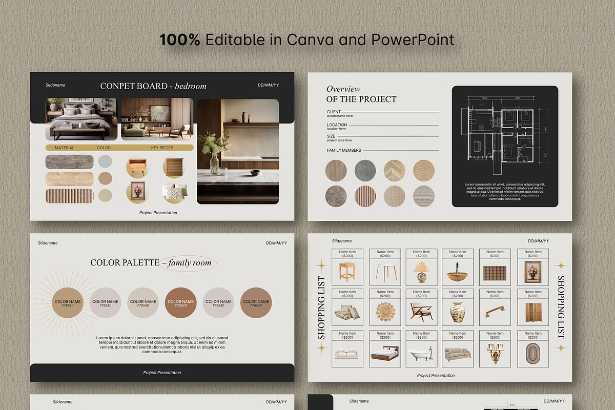 Simple Interior Design Presentation, a Presentation Template by SKY ...