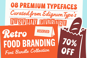 Retro Food Branding - Font Bundle