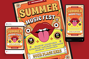 Psychedelic Music Festival Flyer Set, a Flyer Template by Annora Studio (Thumbnail 2 of 6)