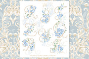 Hydrangea Lily Crest Watercolor Set, a Decorative Illustration by WonderWonder (Thumbnail 4 of 9)