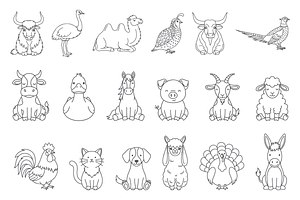 Farm and Domestic Animal Vector Icon, an Animal Illustration by MkStudio