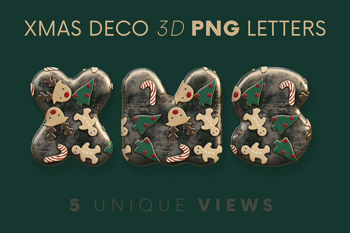 Christmas Deco - PNG Alphabet, an Object Graphic by MIIM (Photo 1 of 4)