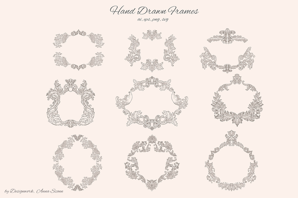 Whimsical Frames. Wedding Doodles., a Background Graphic by Designwork (Photo 13 of 13)