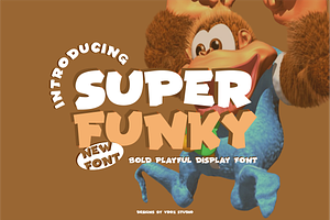 SUPER FUNKY - Bold Playful Display, a Font by Vroz Studio