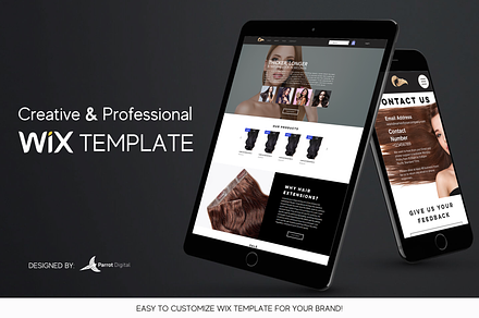 Hair Extensions Website for Wix