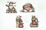 Whimsical Christmas Gnome Clipart, an Illustration by Creative Art (Thumbnail 5 of 9)