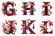 Spring Fuchsia Flower Alphabet Clipa, an Illustration by RobertsArt (Thumbnail 5 of 7)