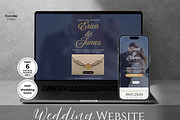 Navy Wedding Website Invitation, a Landing Page Template by Everyday Perfection (Thumbnail 1 of 10)