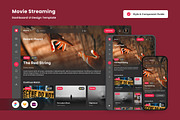 Movie Streaming UI Dashboard Design, an UI Kit Template by twinstd (Thumbnail 1 of 5)