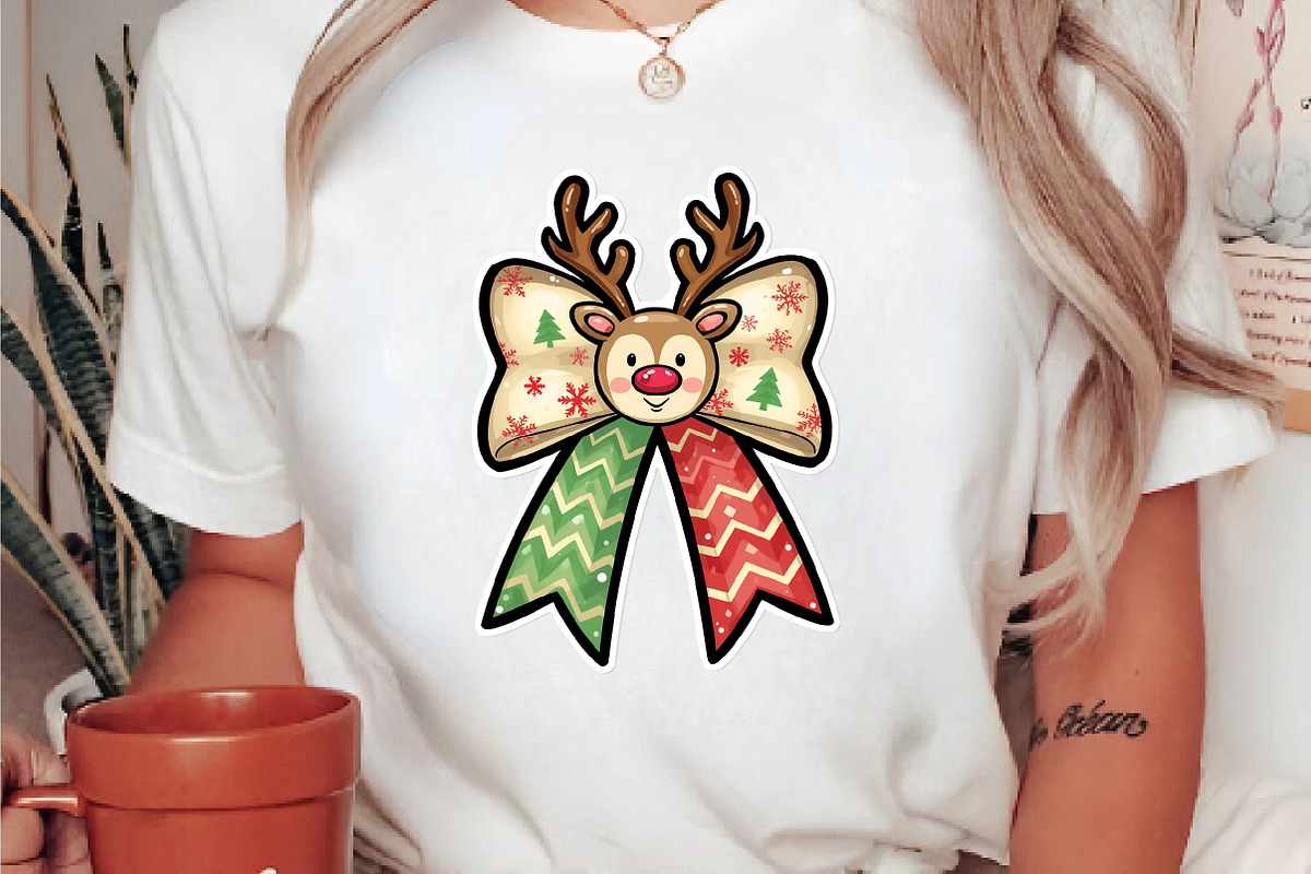 Christmas Reindeer Bow PNG, an Illustration by DreamArtGraphic (Photo 4 of 5)