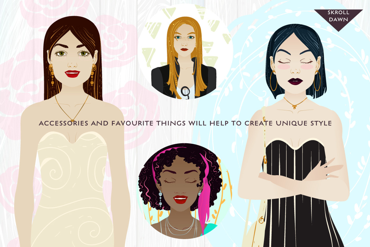Female portrait creator (vector+PSD), a Healthcare Illustration by Gluiki (Photo 3 of 3)