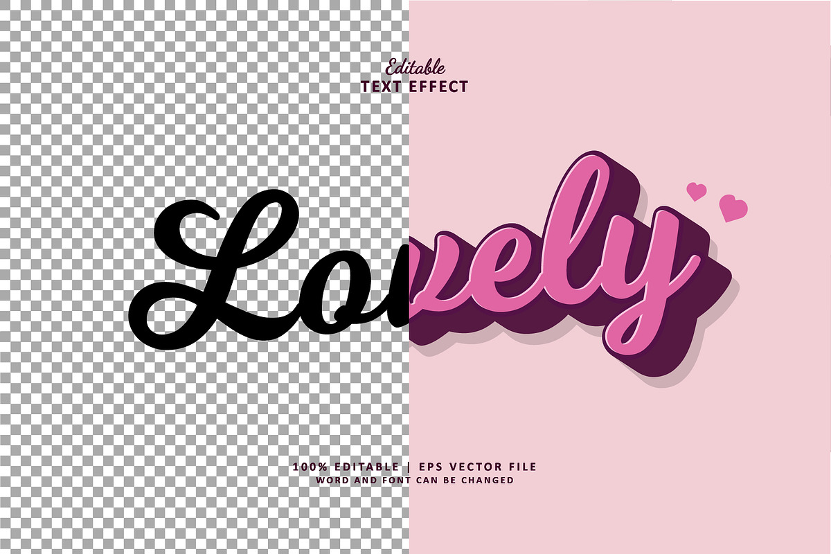 Text Effect Lovely, a Layer Style Add-On by Navy Graphic (Photo 2 of 2)
