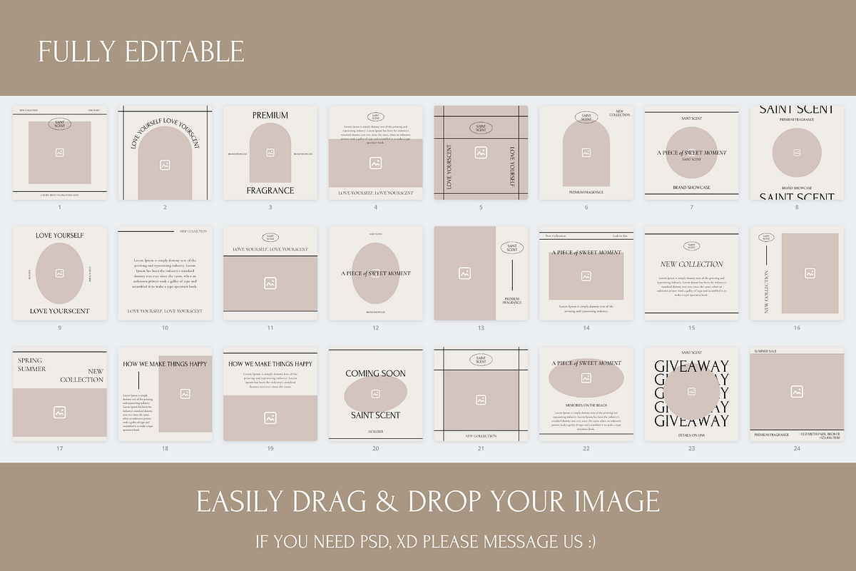 Aesthetic Social Media Post Template, a Social Media Template by Rumiz Design (Photo 8 of 9)
