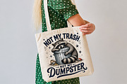 Funny Raccoon PNG 'Not My Trash PNG, an Object Illustration by DreamCafeArt (Thumbnail 4 of 4)