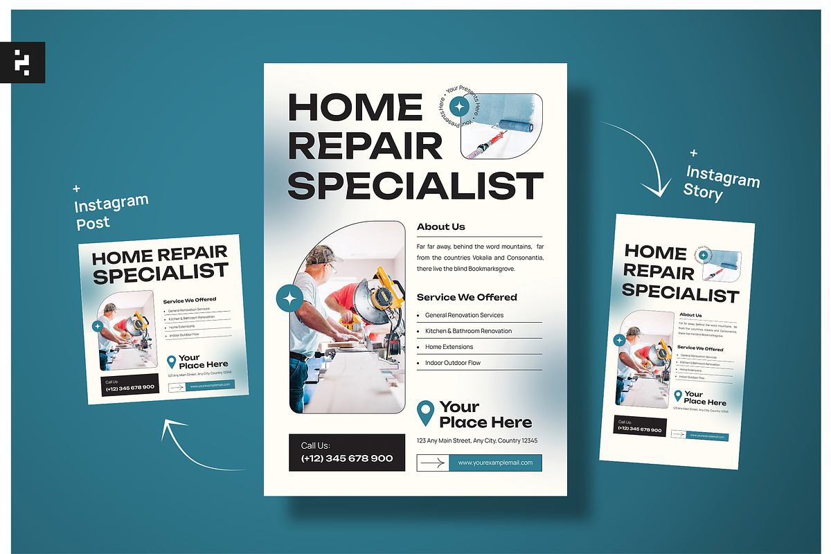 Modern Renovation Service Flyer, a Flyer Template by Neermana (Photo 1 of 4)