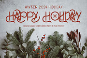 Winter Holiday Display Font, a Sans Serif Font by Graphicxell (Thumbnail 4 of 12)