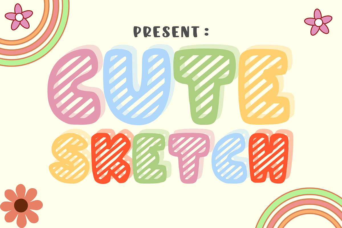 Cute Sketch - Kids Font Types, a Font by KiddoGlyphs Studio
