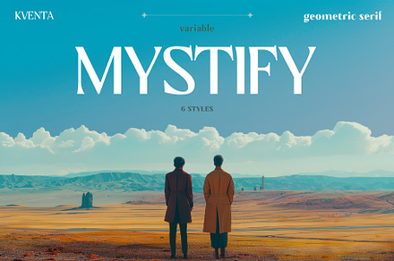 Mystify variable geometric serif