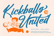 Kickballs United Bold Calligraphy, a Script Font by stylishtype.co (Thumbnail 1 of 20)