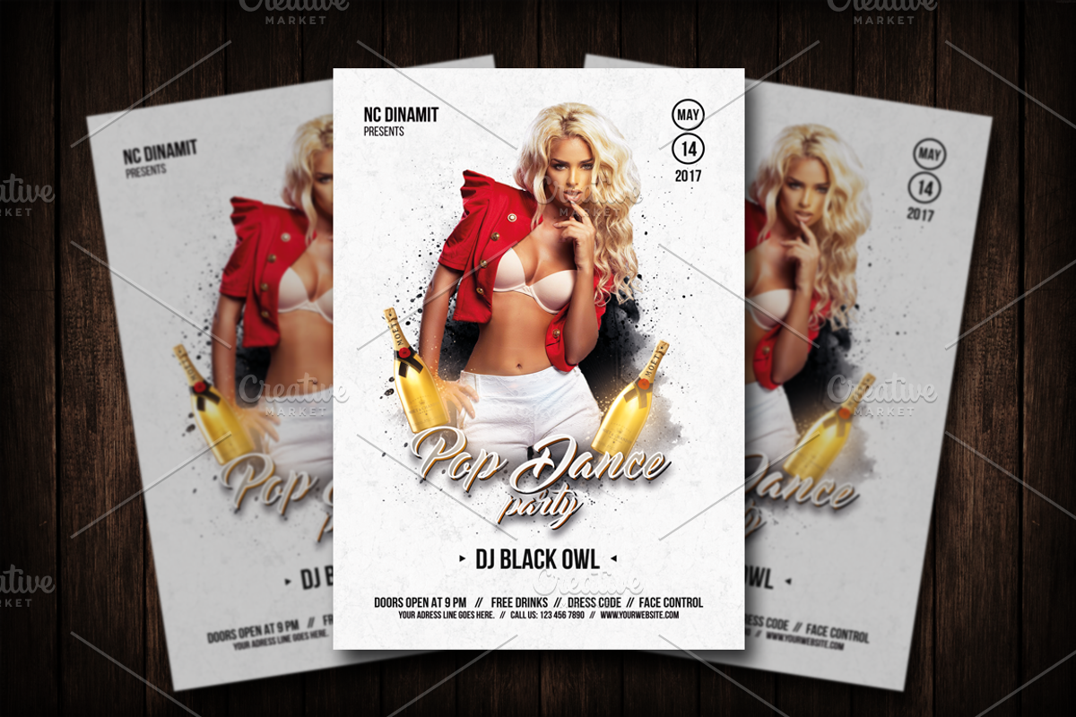 Pop Dance Party Flyer Template, a Flyer Template by Malaxay (Photo 1 of 2)
